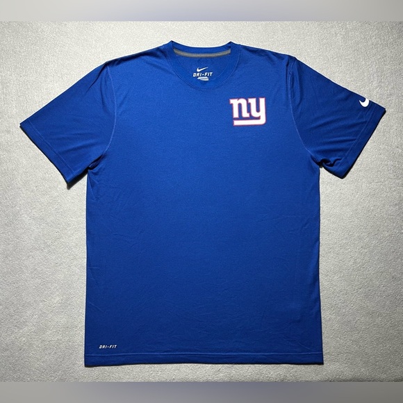 Nike Dri-Fit NY Giants T-Shirt Men’s Large Royal Blue Performance Tee NFL - Picture 1 of 6